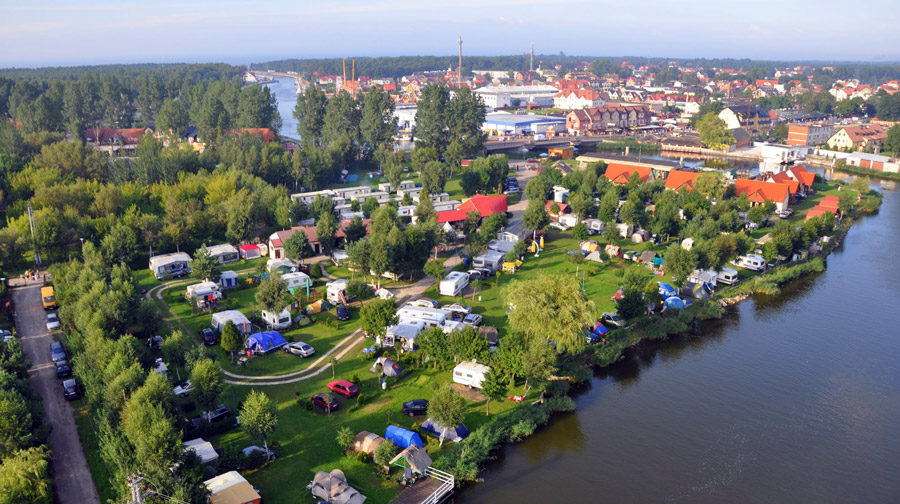 rekreationscenter telt bycamping hele året rundt landejendomme værelser overnatning overnatning i Polen Østersøen Leba